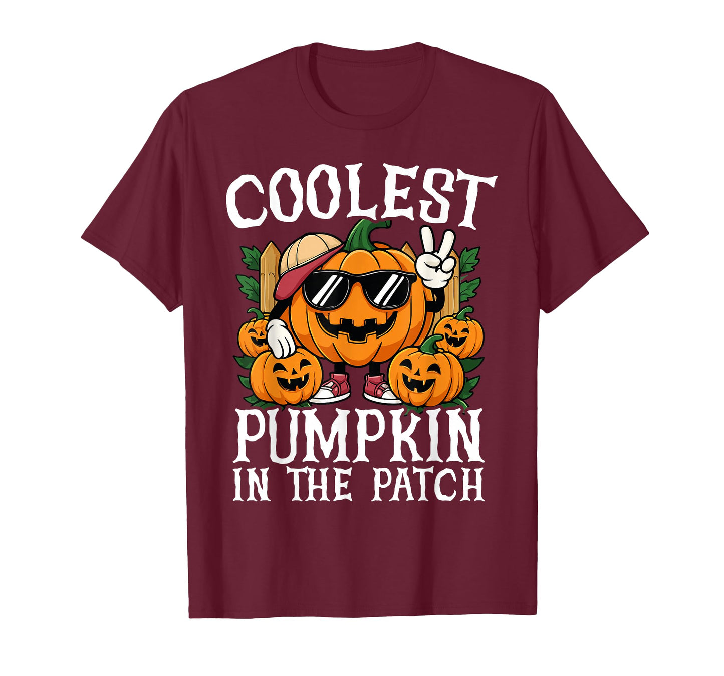 Funny Halloween Boys Men Kids Coolest Pumpkin In The Patch T-Shirt