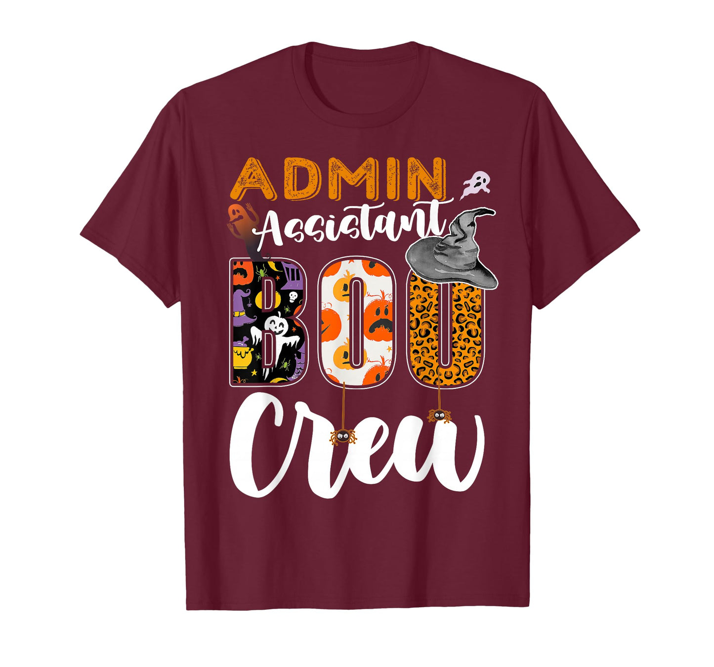 Admin Assistant Boo Crew Halloween Matching Administrative T-Shirt