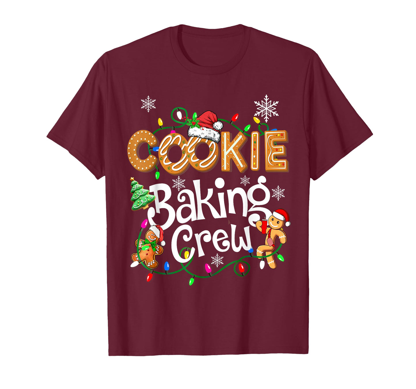 Cookie Baking Crew Cooking Lover Santa Xmas Gingerbread T-Shirt