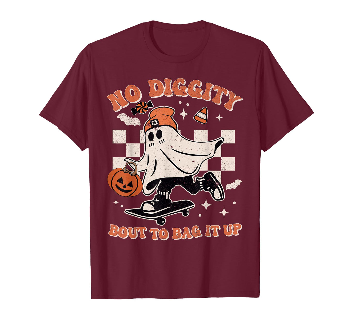 Halloween Ghost No Diggity Bout to Bag It Up Toddler Boy Kid T-Shirt