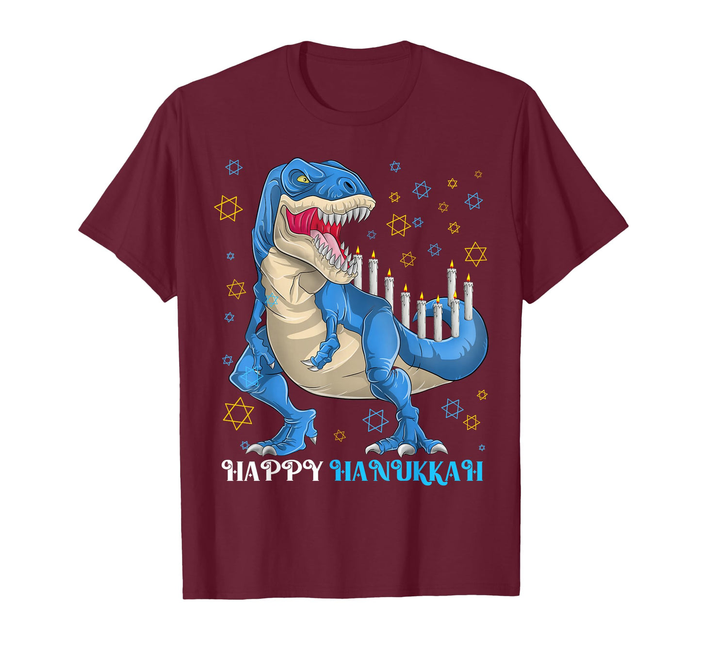 Menorasaurus Jewish Dinosaur Hanukkah Kids Boys Gift T-Shirt