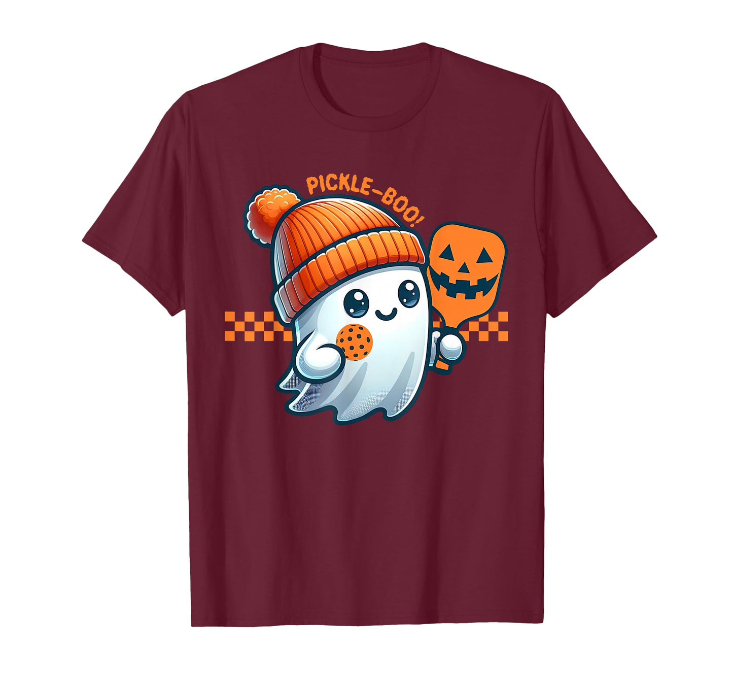 Pickle-Boo Ghost Playing Pickleball Sport Game Day Halloween T-Shirt