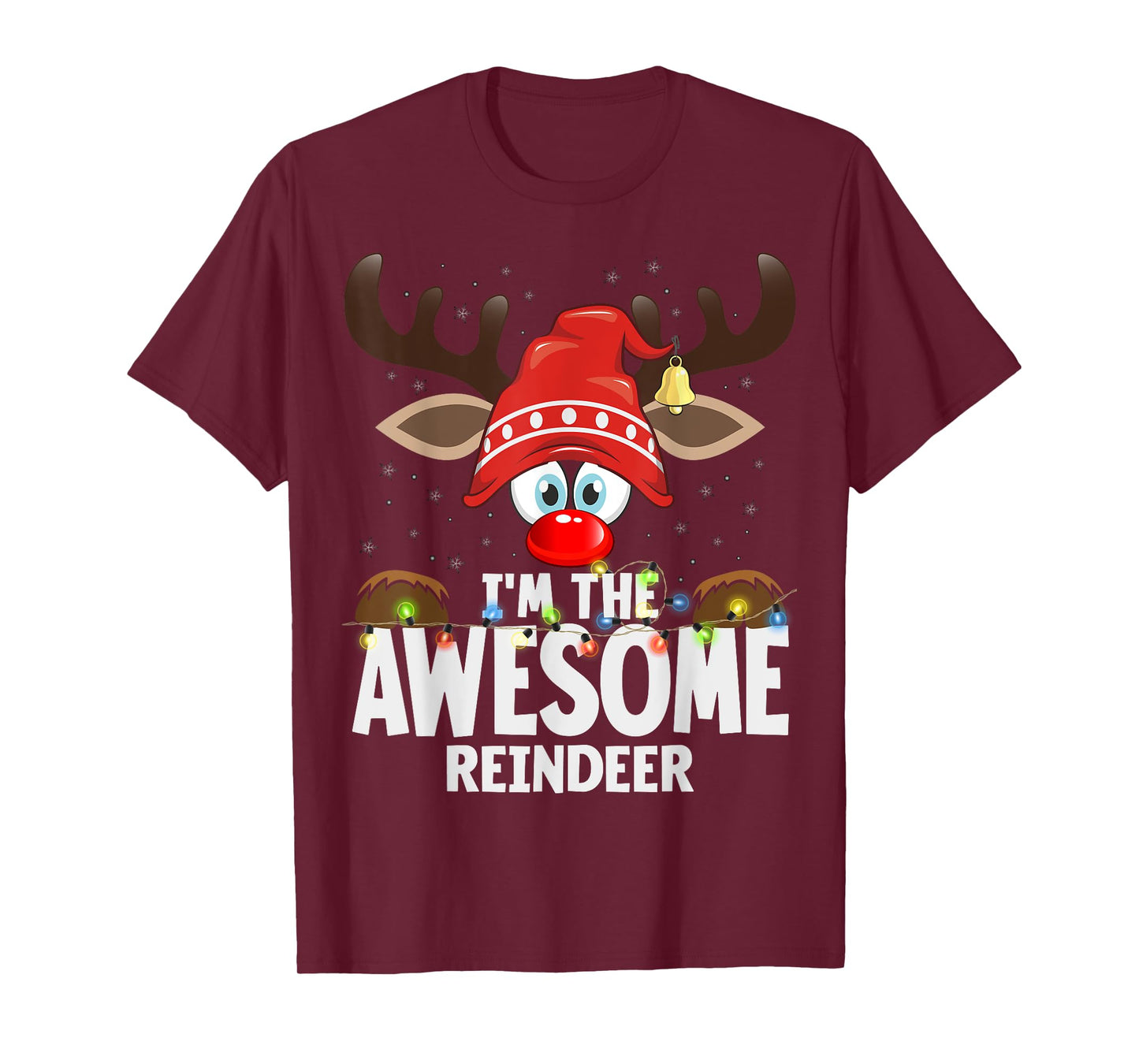 99 Gifts Matching Christmas Reindeer T-Shirt - Unisex-Adults, Black, Small, Short Sleeve