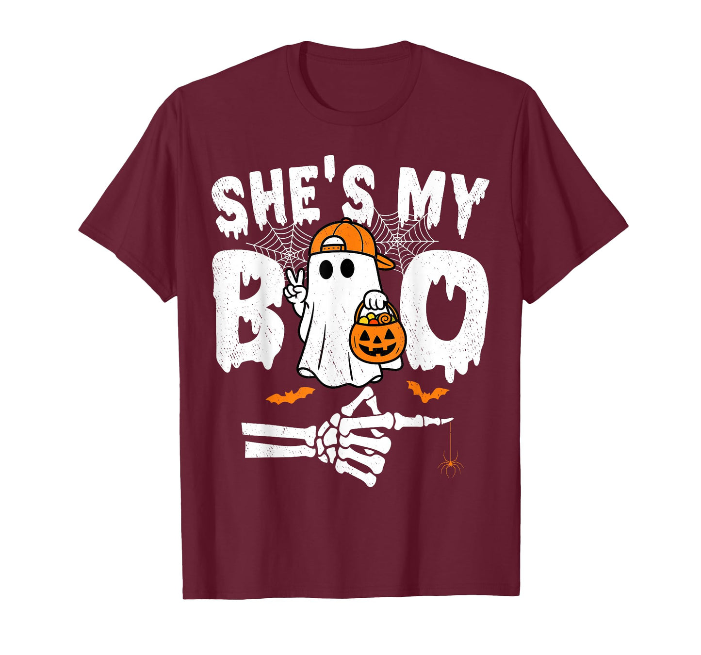 He's My Boo Matching Couple Halloween Couples She's My Boo T-Shirt