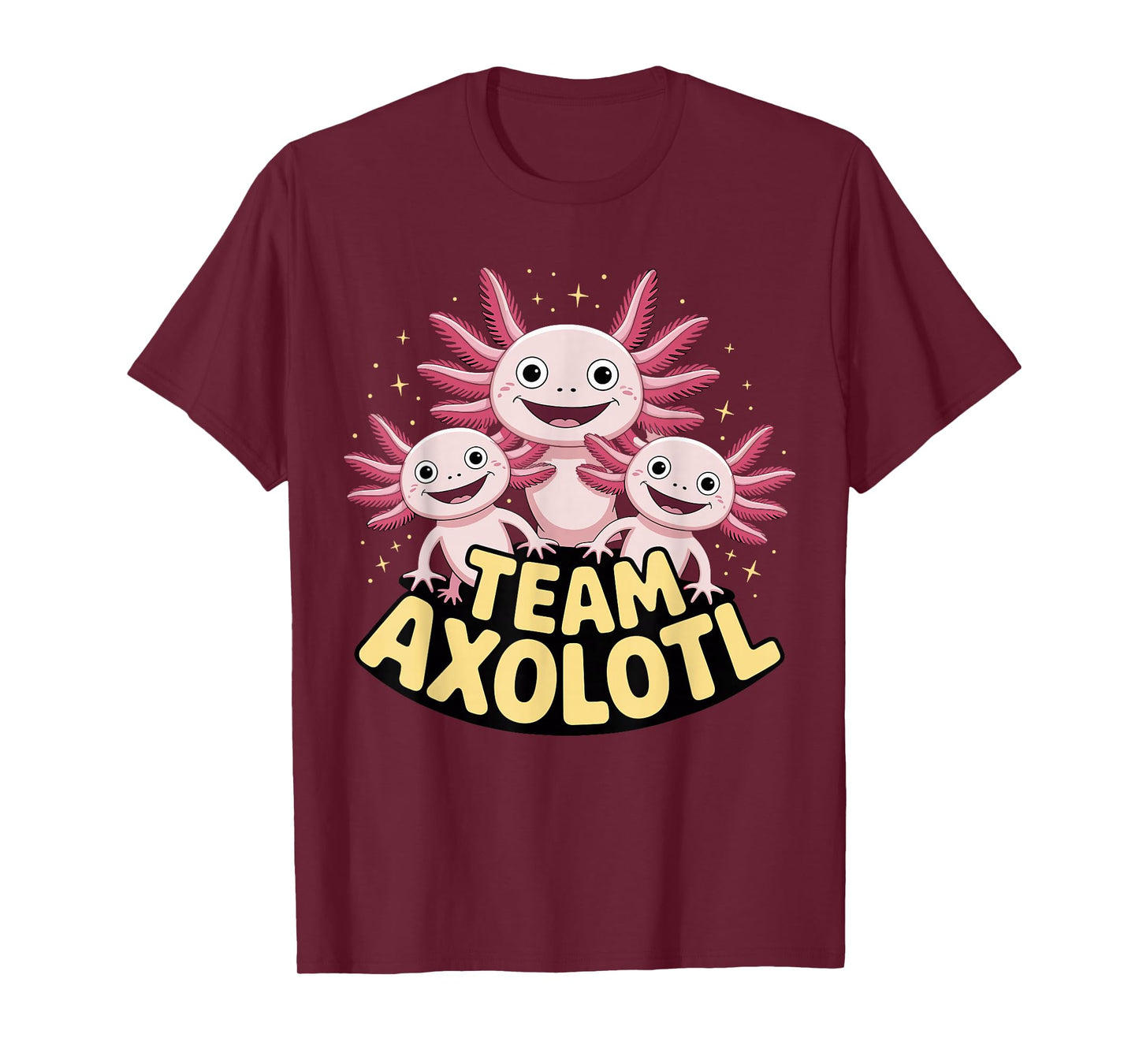 Team Axolotl Funny Cartoon Amphibian Ocean Party Graphic T-Shirt