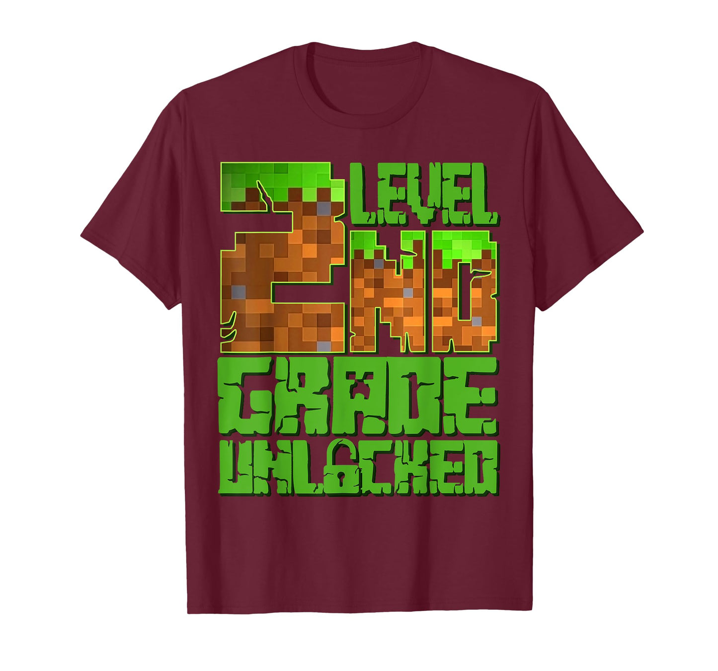 Level 2nd Grade Unlocked Game Pixel Kids Boy Back To School T-Shirt