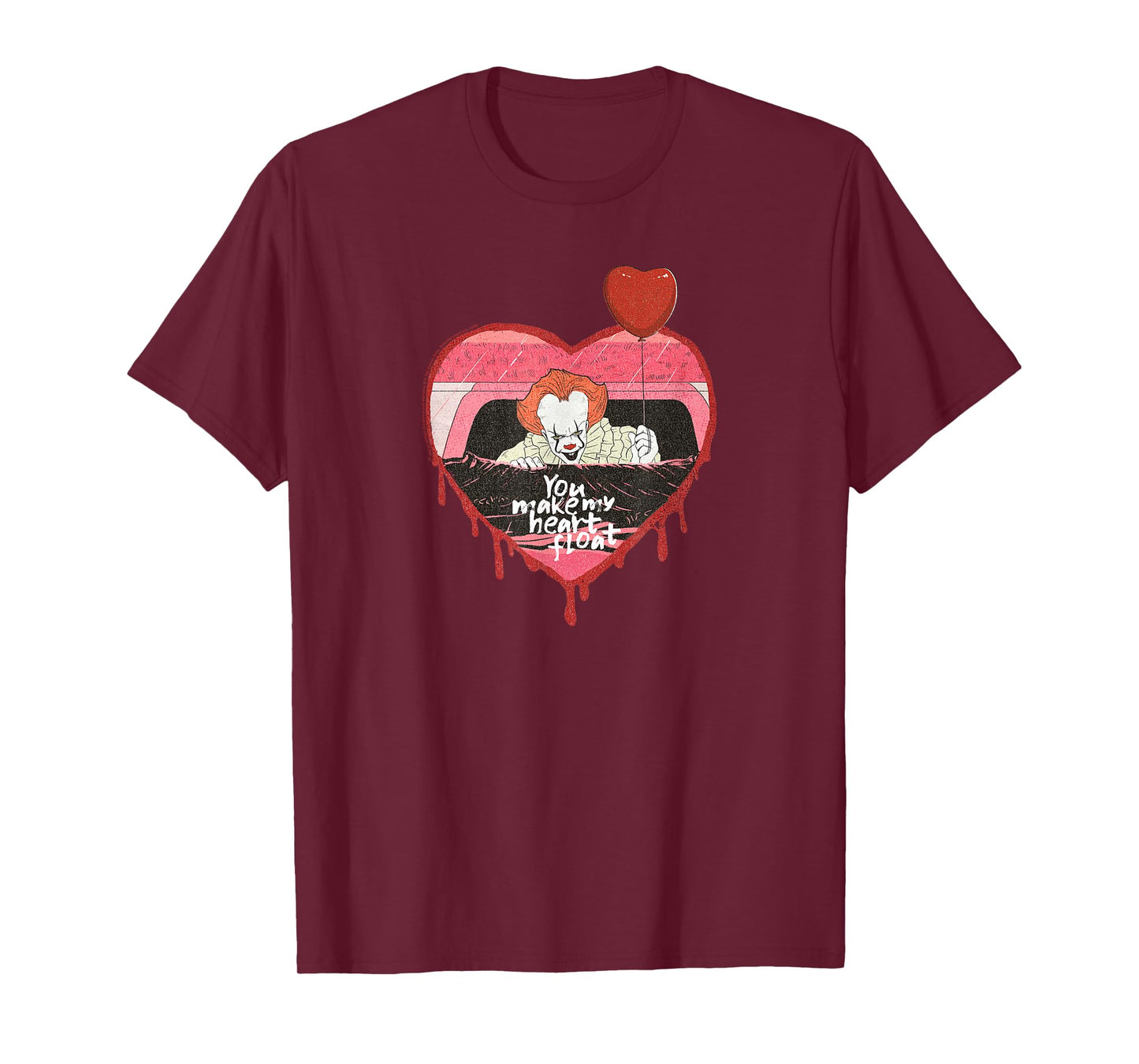 IT Pennywise Valentine's Day Make My Heart Float Horror T-Shirt
