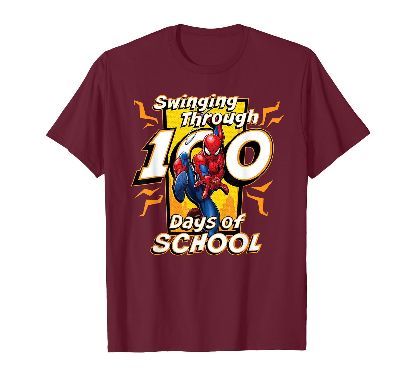 Marvel Super Heroes Spider-Man 100 Days of School 100th Day T-Shirt