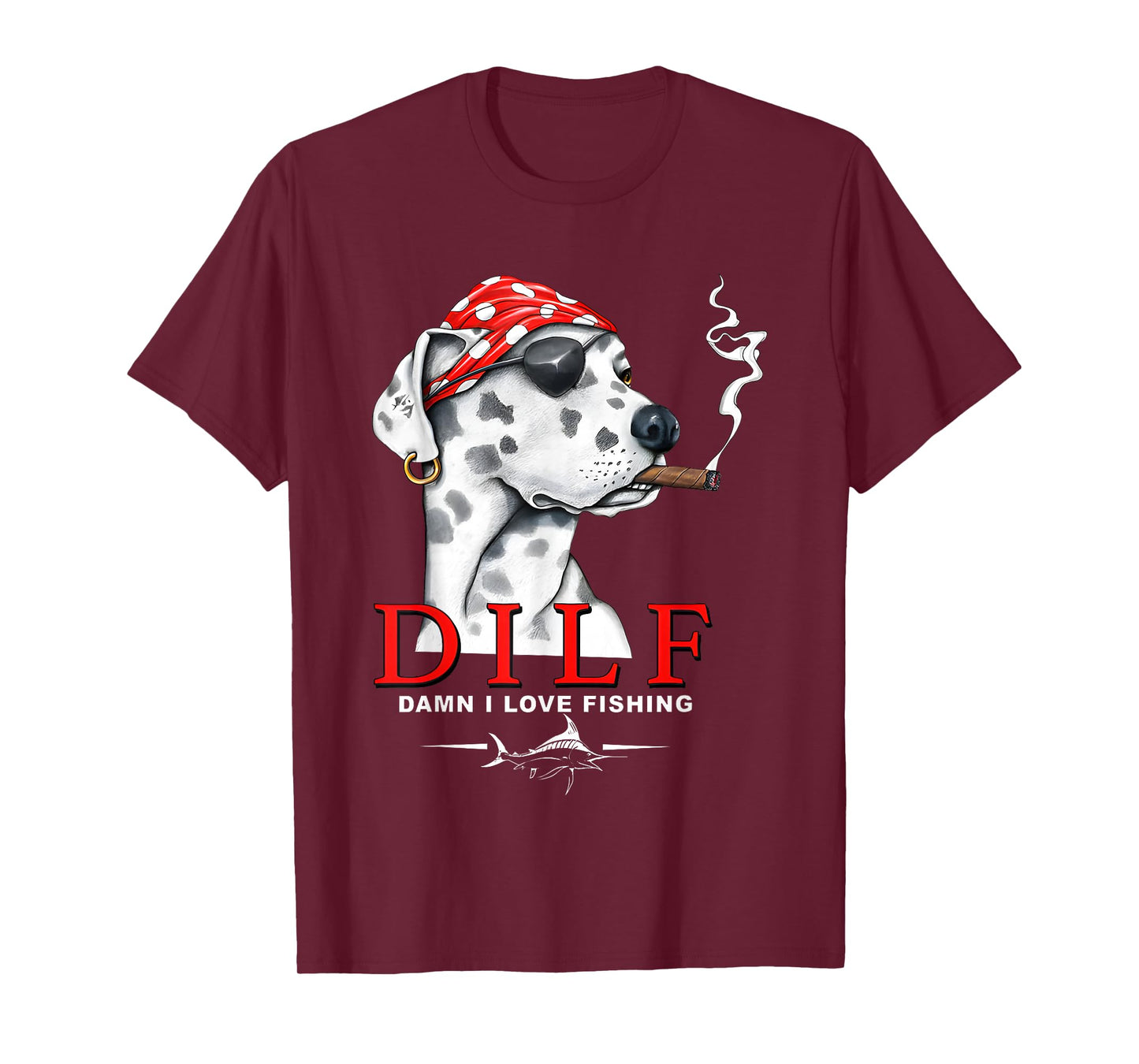 Dog DILF Damn I Love Fishing T-Shirt