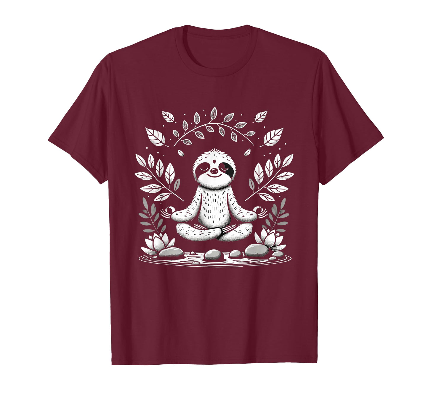 Cute Funny Sloth Meditating Meditation Peace Zen Sloth T-Shirt