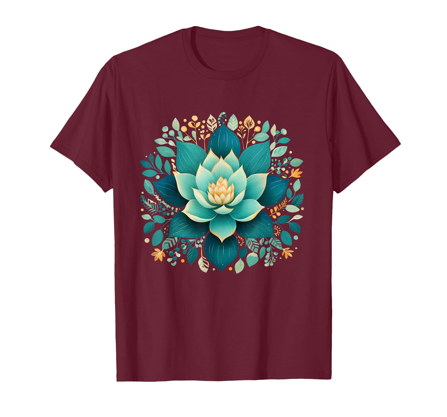Elegant Lotus Flower for Yoga Fans Floral Aesthetic Design T-Shirt
