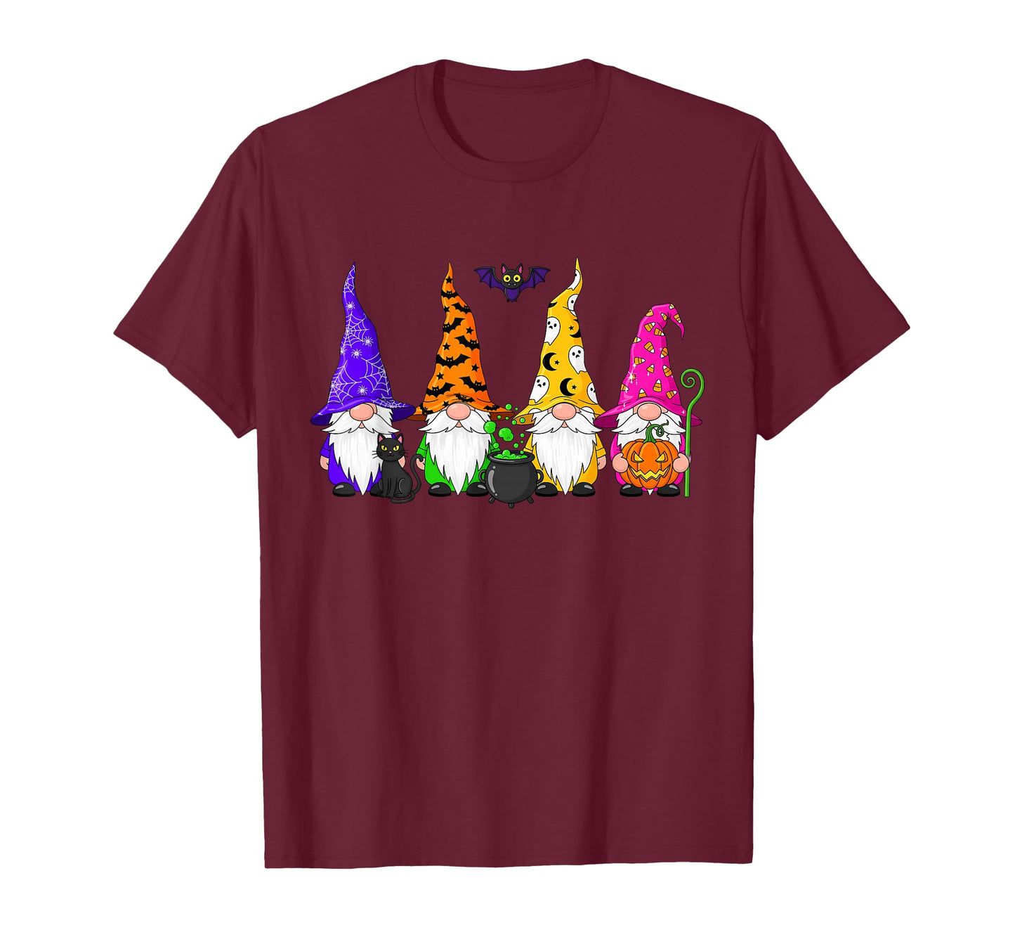 Cute Gnome Squad Shirt Pumpkin Funny Halloween Men Women T-Shirt