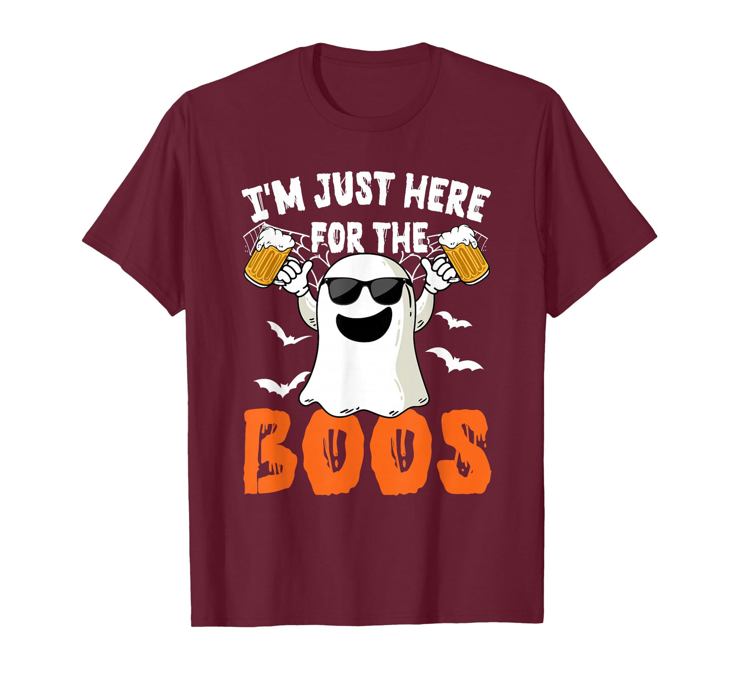 I'm Just Here For The Boos Cute Ghost Halloween Costume T-Shirt