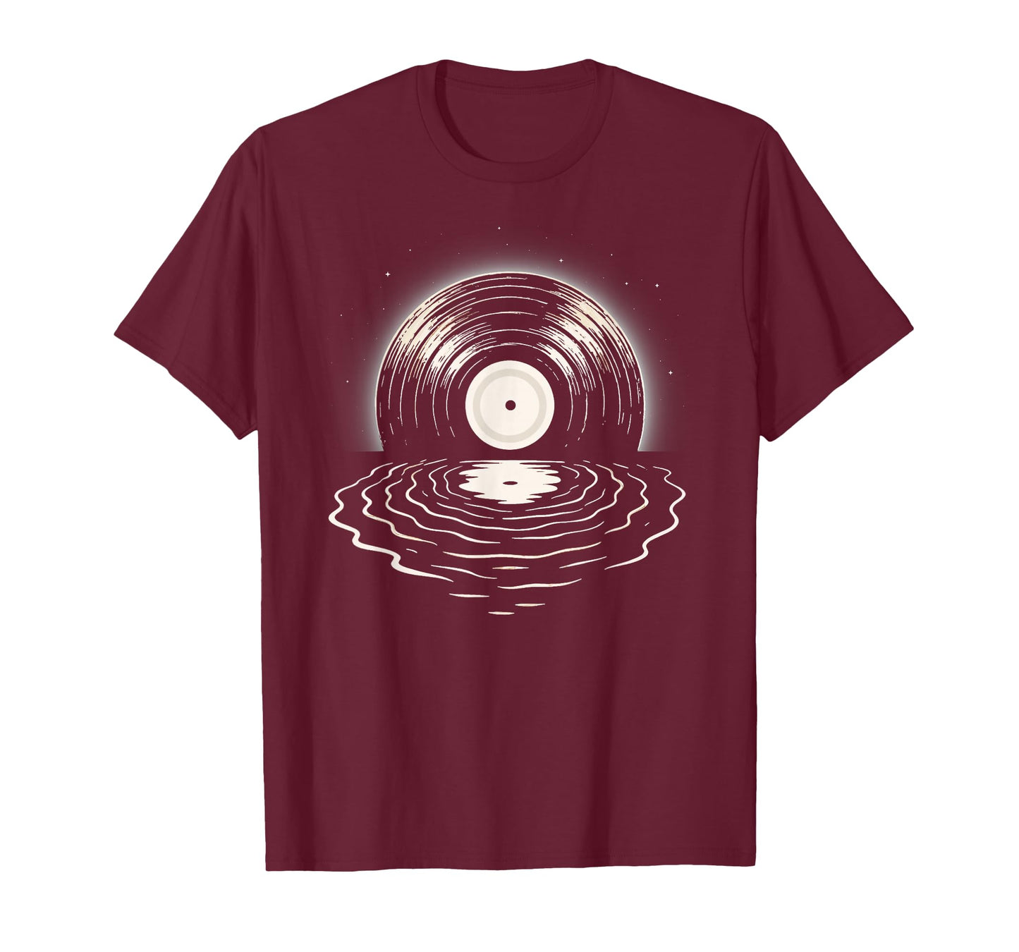 Retro Moon Vinyl Record Design for Music Lovers and DJs T-Shirt