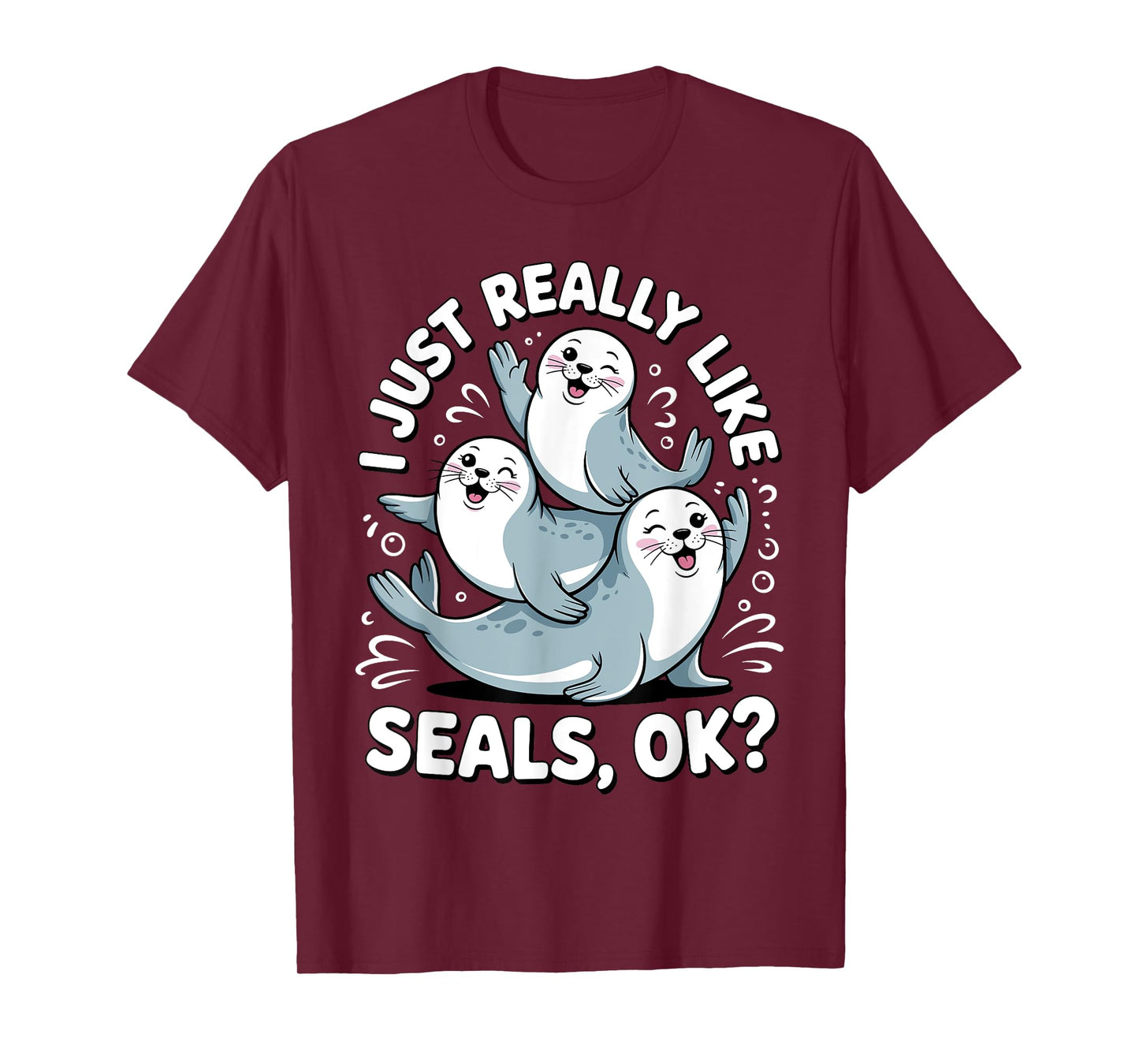 Cute Seal Design for Men Women Kids Ocean Animal Seal Lovers T-Shirt