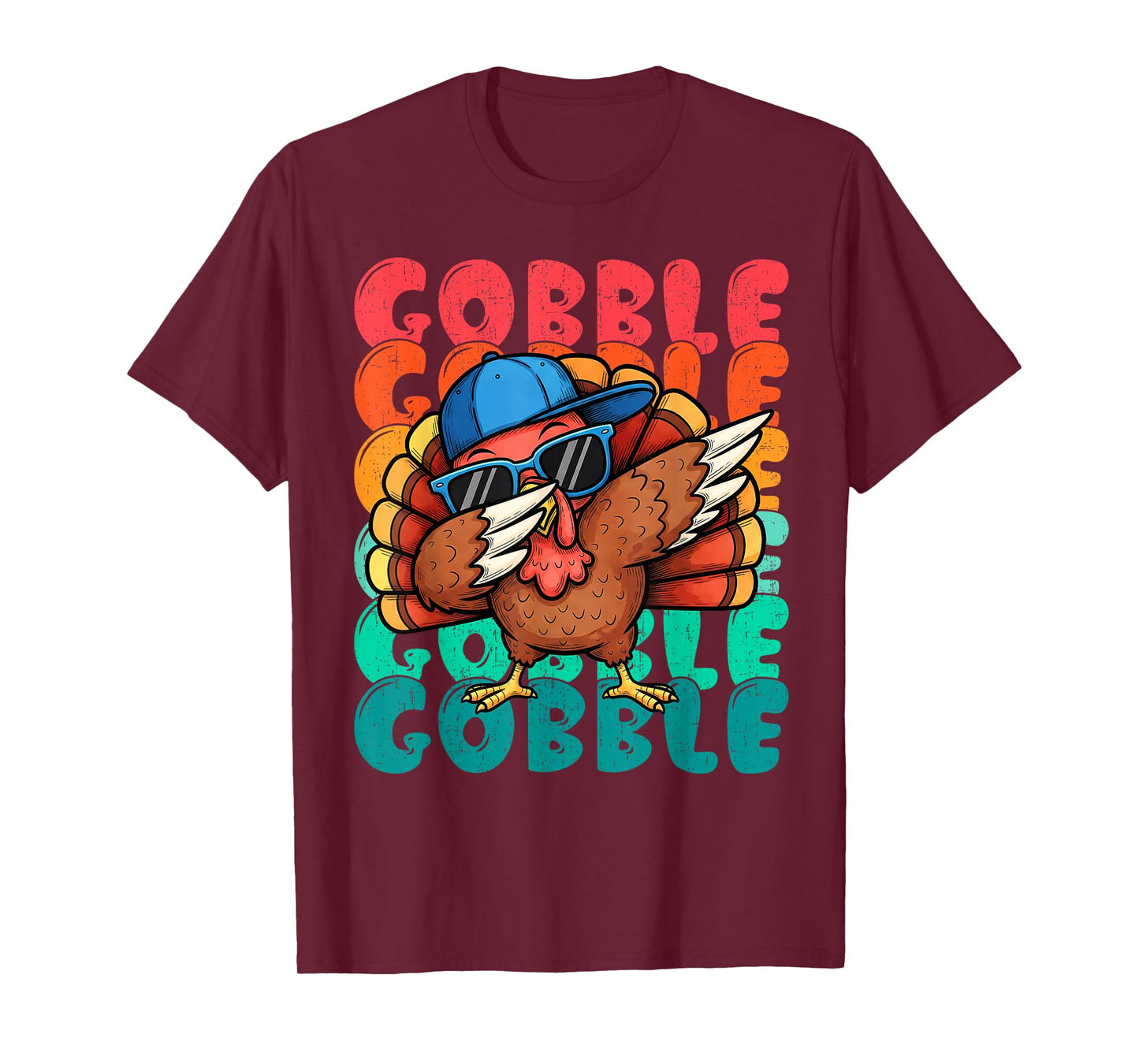 Funny Turkey Dabbing Shirts Thanksgiving Men Toddler Boy T-Shirt