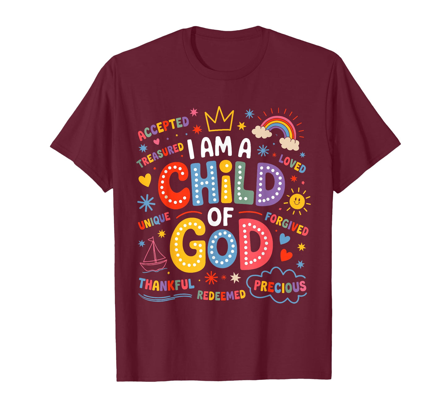 I Am A Child of Groovy God Christian Jesus Faith Bible Verse T-Shirt