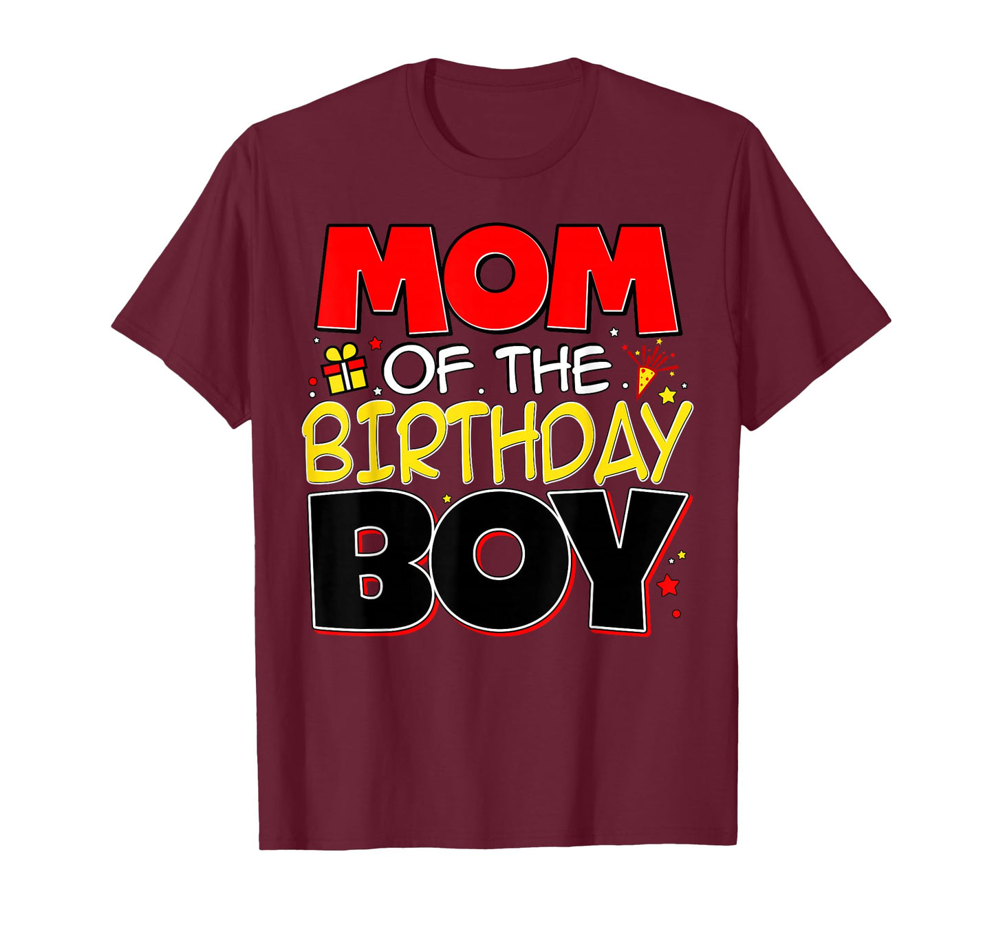 Mom Of The Birthday Boy Family Party Birthday Outfit T-Shirt