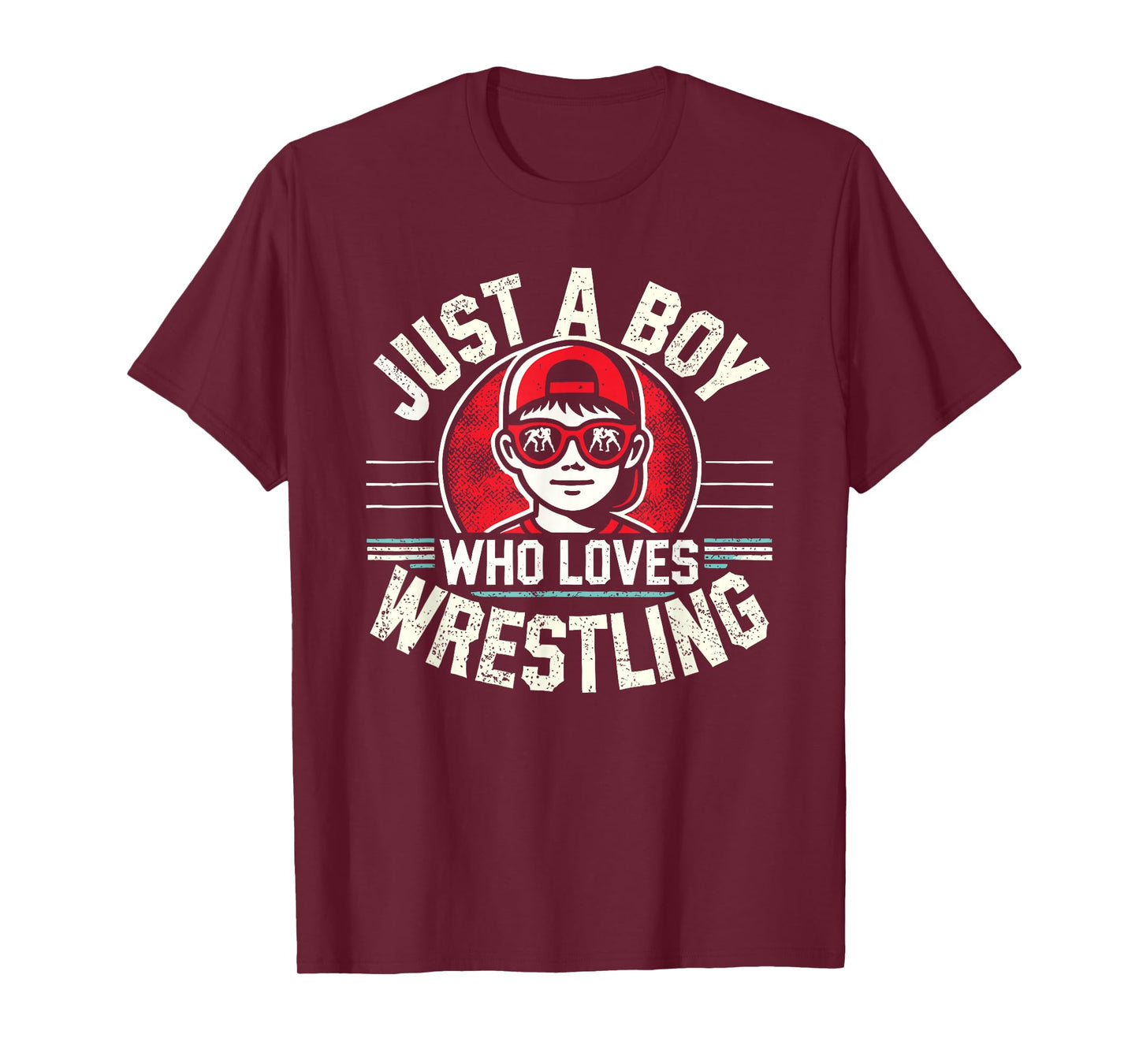 Just A Boy Who Loves Wrestling, Boys & Kids, Wrestler T-Shirt