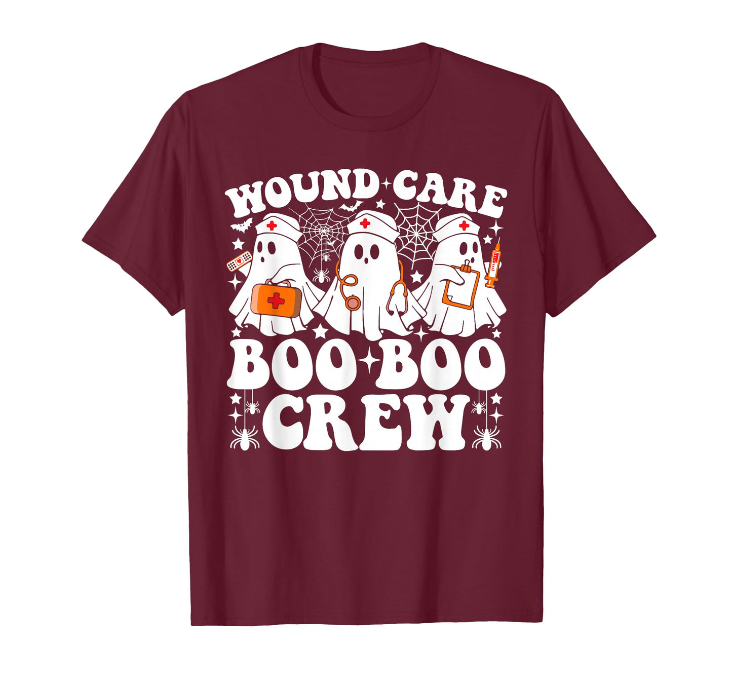 Wound Care Boo Boo Crew Nurse Funny Ghost Halloween Nurse T-Shirt