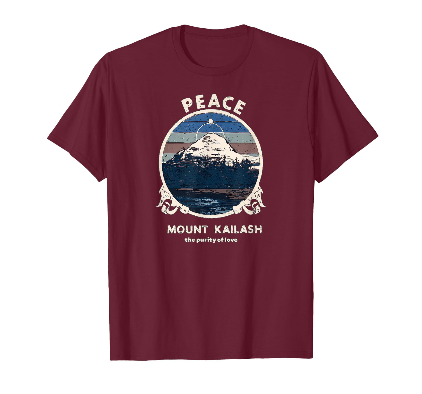 Mount Kailash Peace, Purity of Love Meditation, Vivid Print T-Shirt