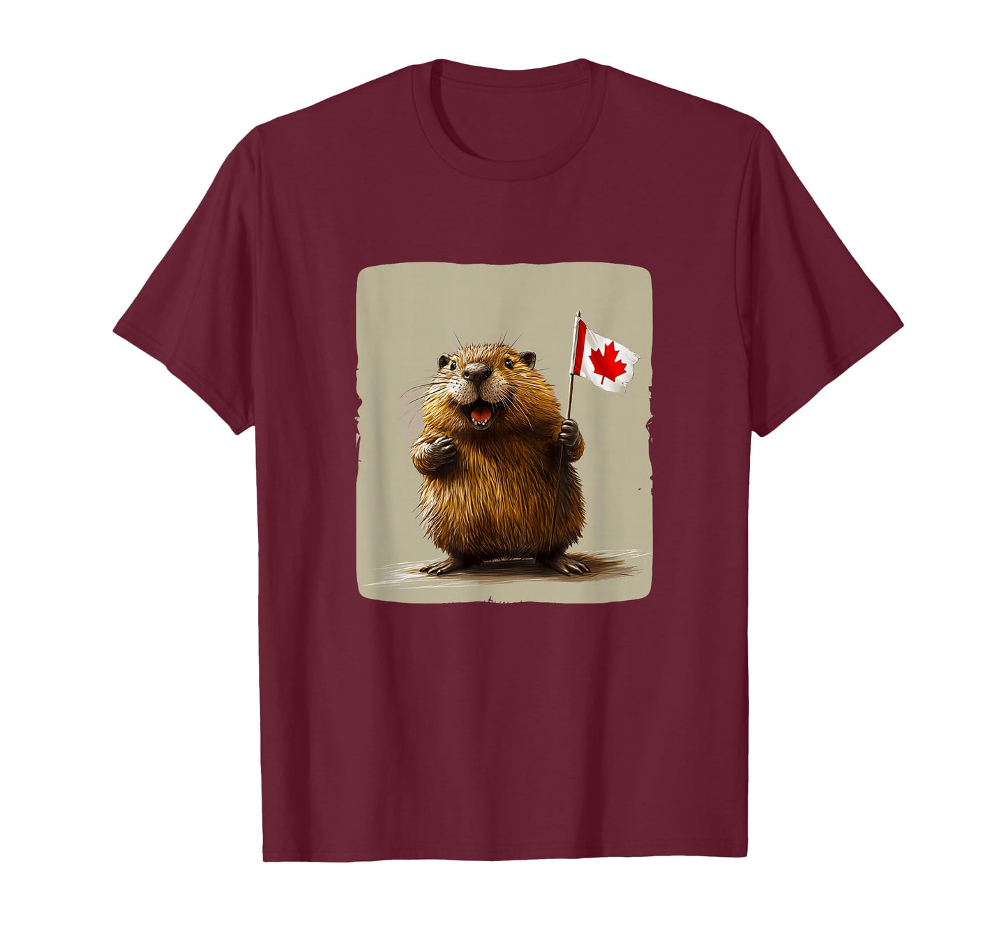Friendly Canada Beaver Logo for a Nature Lover's Vibe T-Shirt