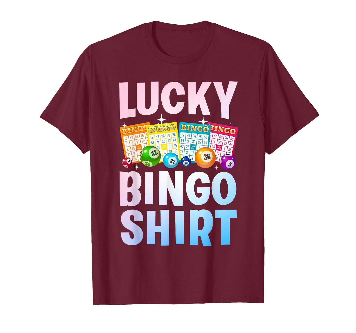 Cute Lucky Bingo Art For Men Women Game Player Bingo Lovers T-Shirt