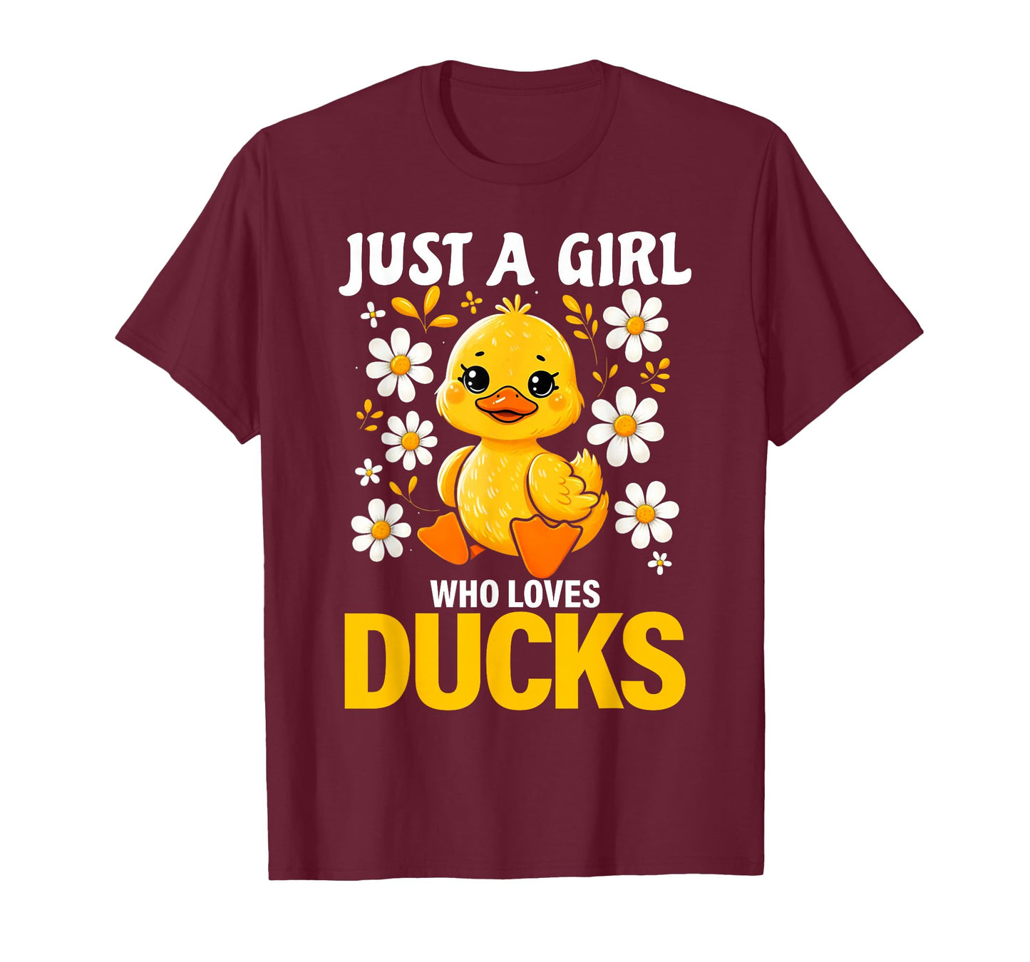 Just a Girl Who Loves Ducks Shirt Girl Cute Funny Duck Gifts T-Shirt