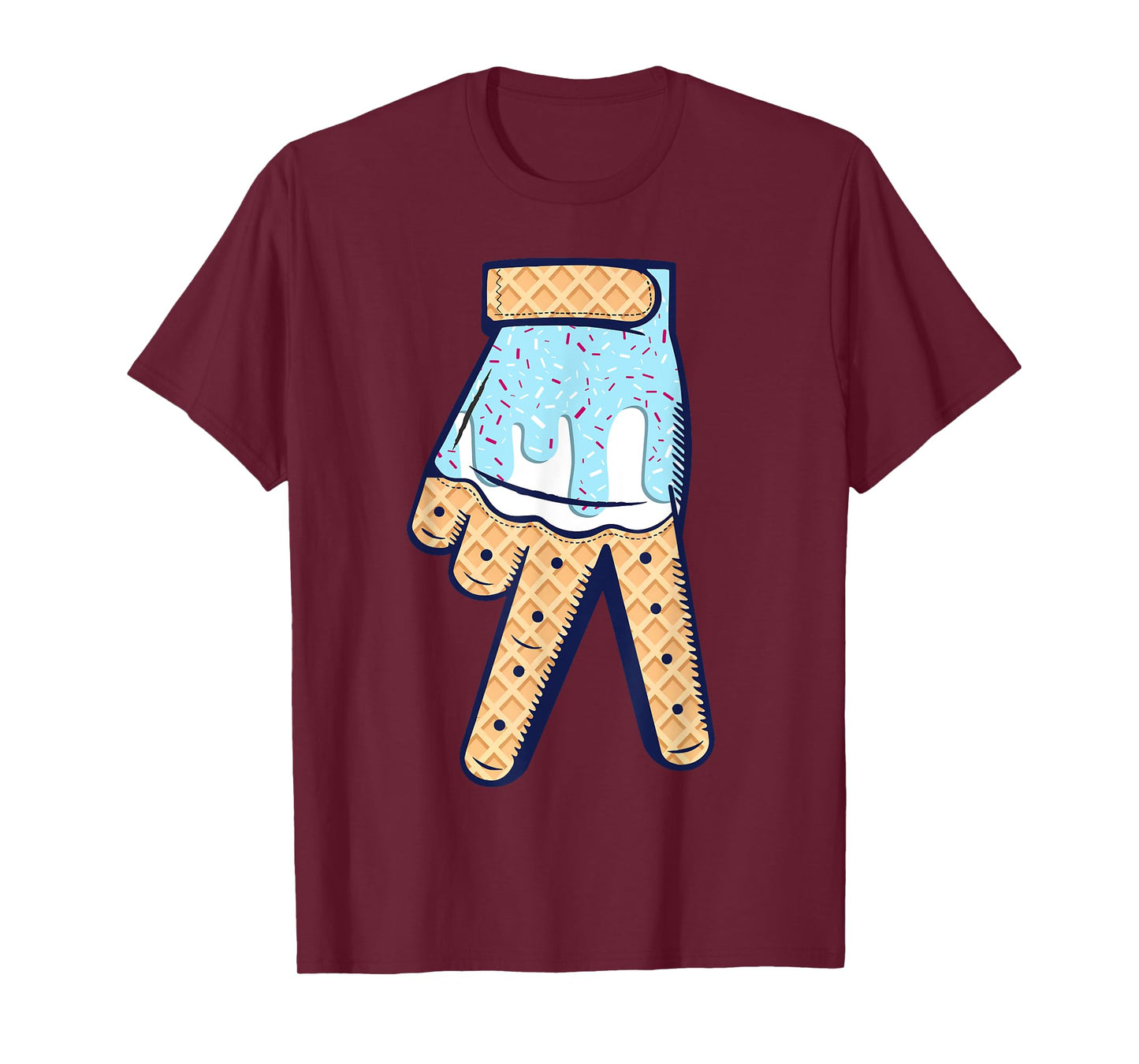 Baseball Ice Cream Drip Boys Glove Sprinkles Baseball Lover T-Shirt
