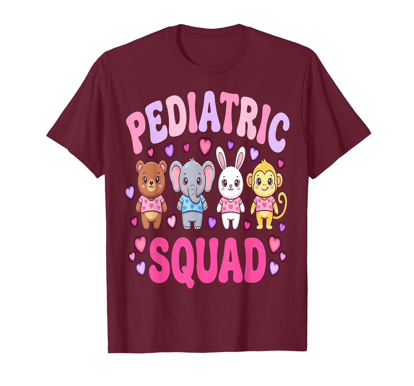 Nurses Heart Pediatric Valentines Peds Nurse Squad Nursing T-Shirt