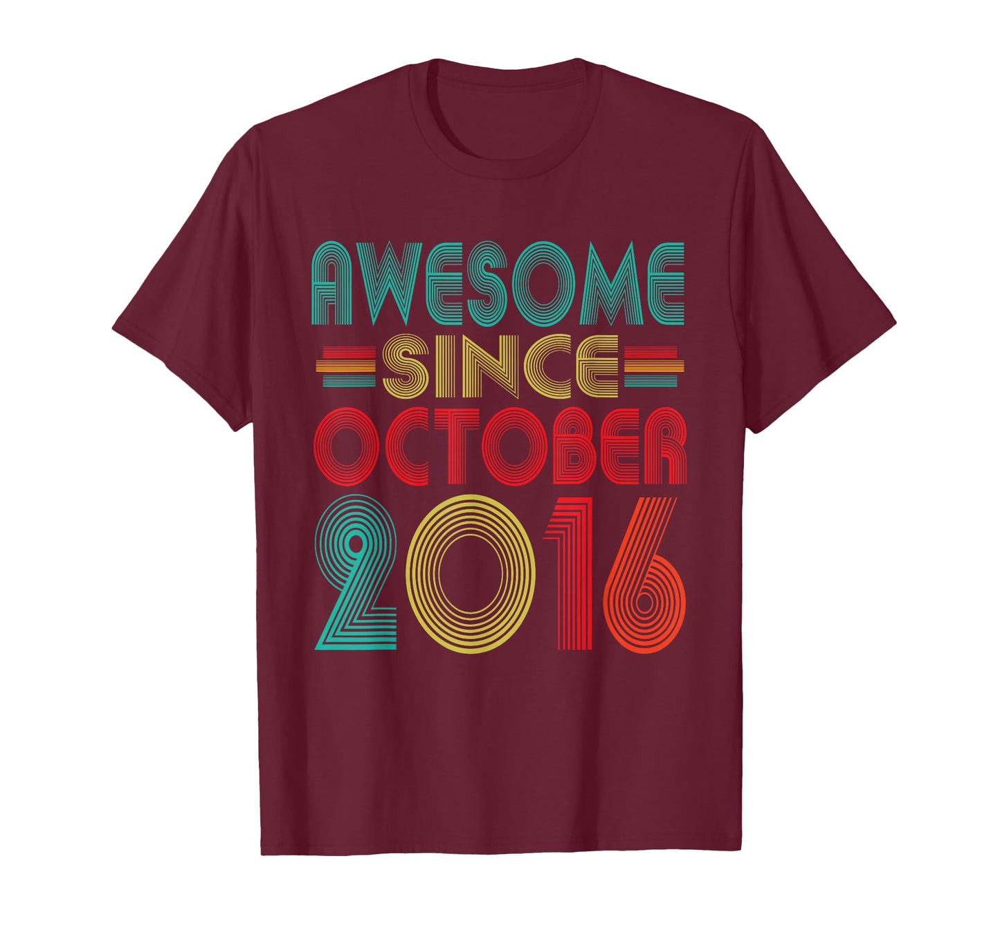 Awesome Since October 2016 Years 9th Birthday Funny Vintage T-Shirt