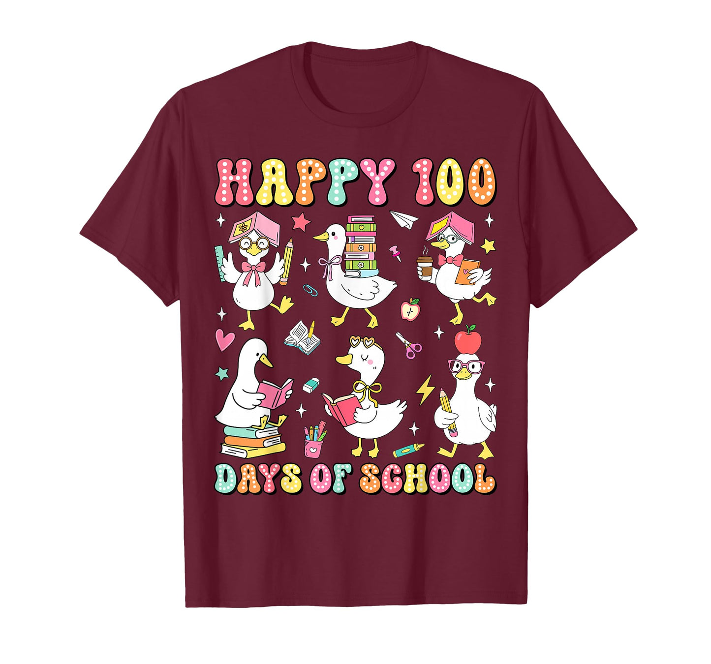 100 Days of Silly Gooses Funny 100th Day of School Teacher T-Shirt