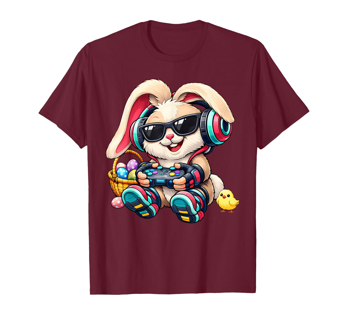 Boys Easter Funny Video Games Bunny Happy Easter Day Gamer T-Shirt