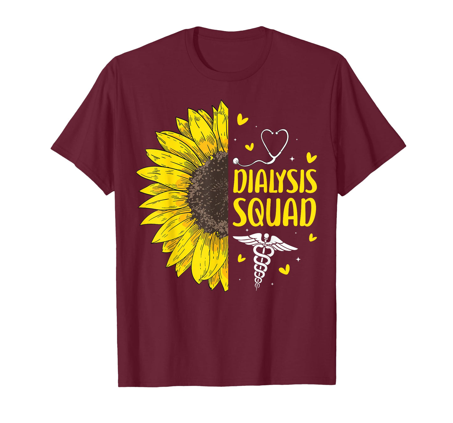 Dialysis Squad Sunflower Nephrology Nurse T-Shirt