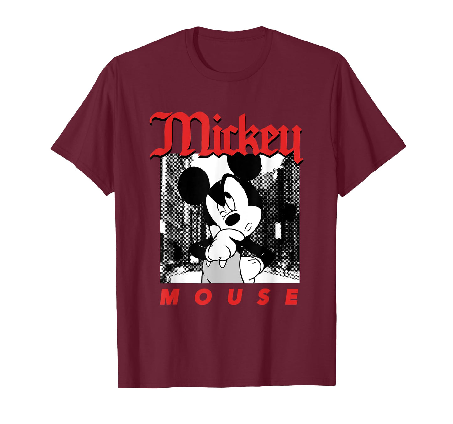 Disney Mickey and Friends Retro City Vibes Monochrome T-Shirt