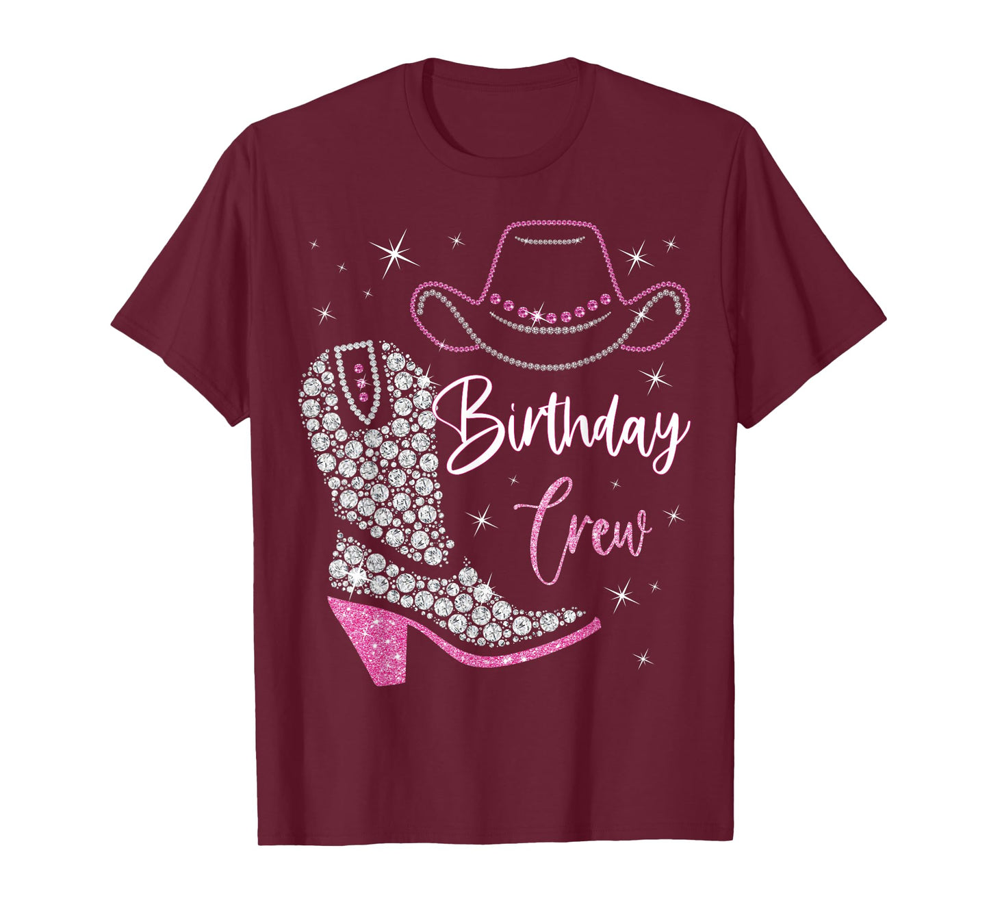 Birthday Crew Birthday Party Squad Cowboy Cowgirl Boot Hat T-Shirt