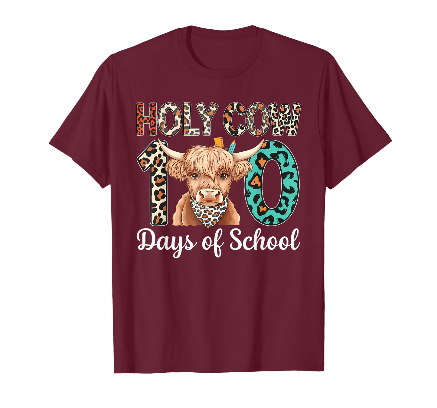 Holy Cow 100 Days of School 100th Day Smarter Teacher Kids T-Shirt