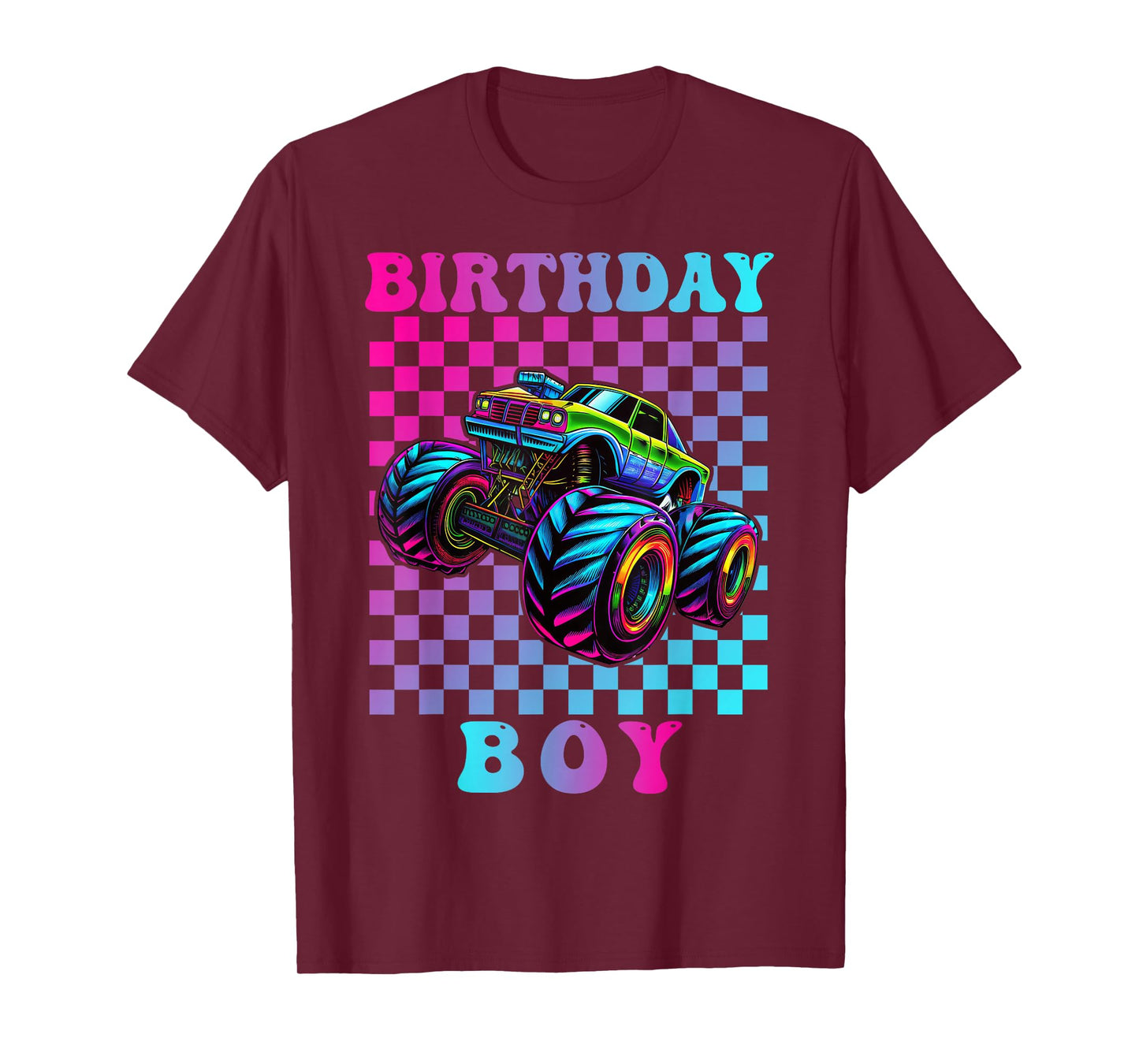 Monster Truck Birthday Boy Family Matching Truck Lovers T-Shirt