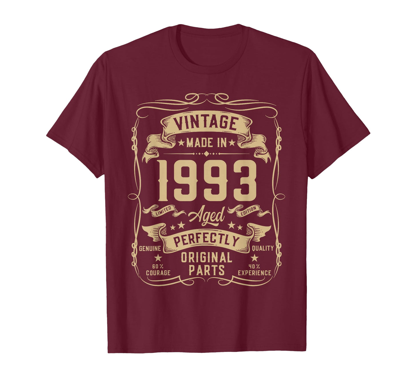 Vintage 1993 33yr 33rd Birthday Gifts for Men 33 Years Old T-Shirt