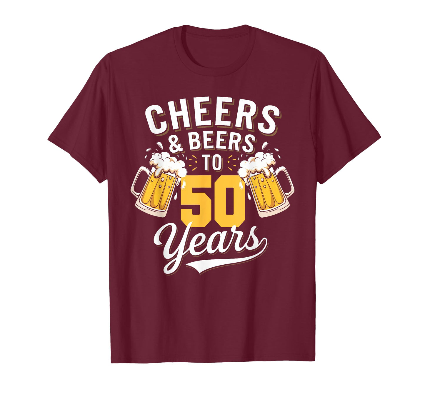 Cheer & Beer to 50 Years 50th Birthday Beer Drinking Party T-Shirt