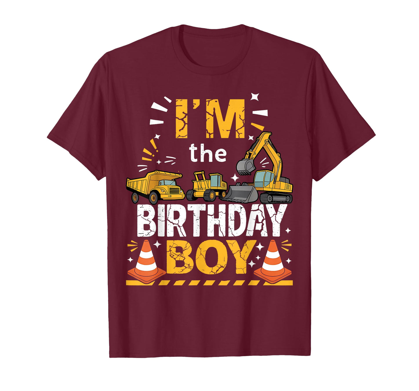 I'm The Birthday Boy Construction Theme Matching T-Shirt