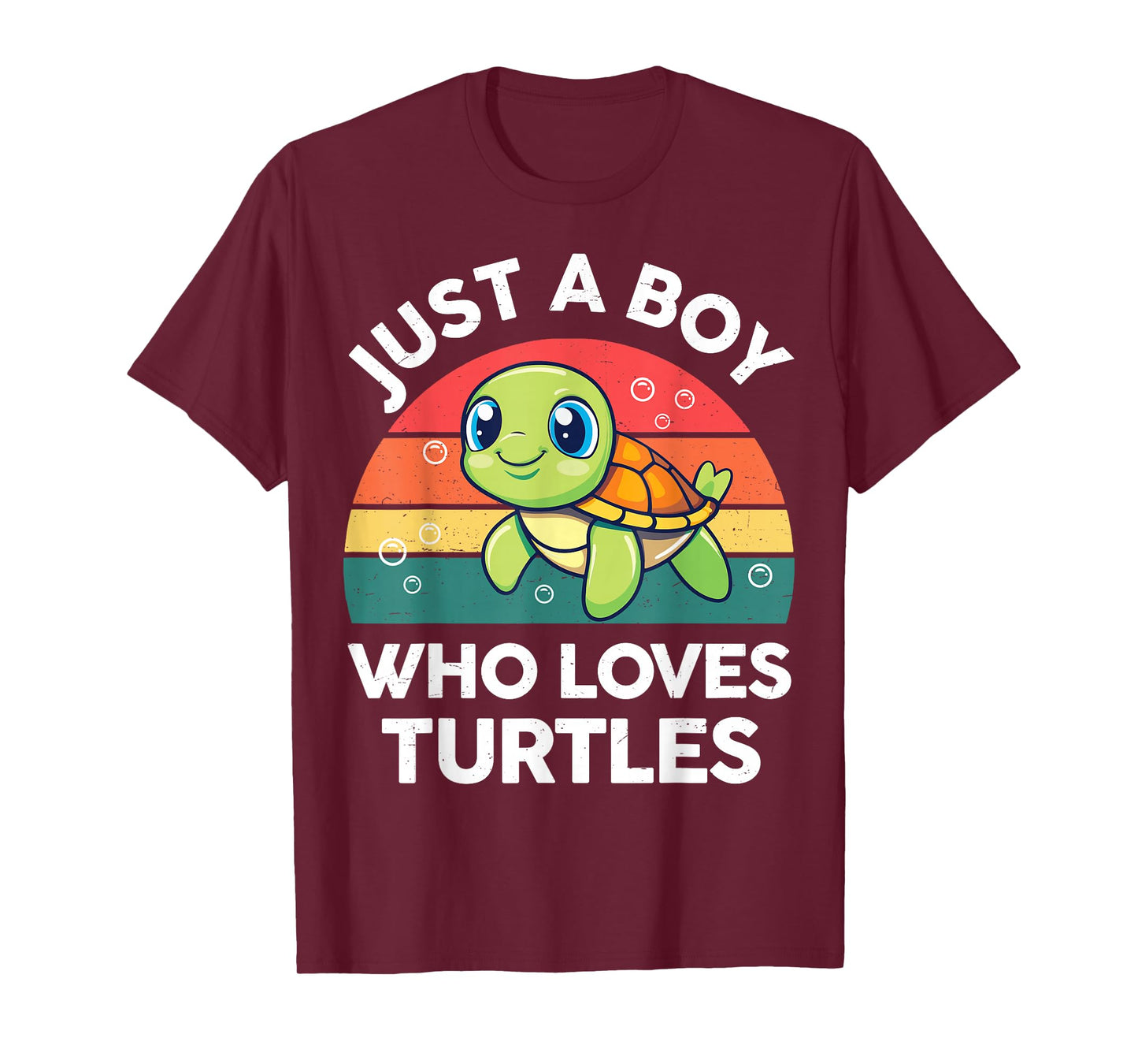 Turtle Just A Boy Who Loves Turtles Cute Toddler Kids T-Shirt