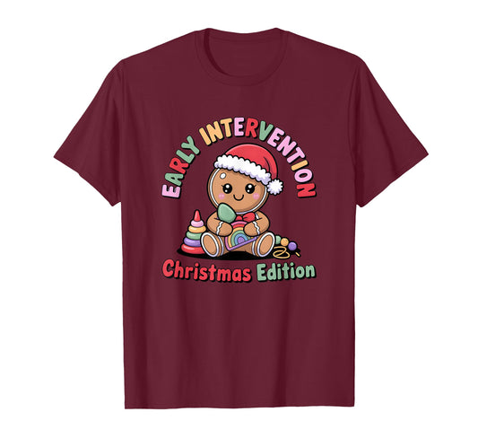Cute Gingerbread Early Interventionist T-Shirt
