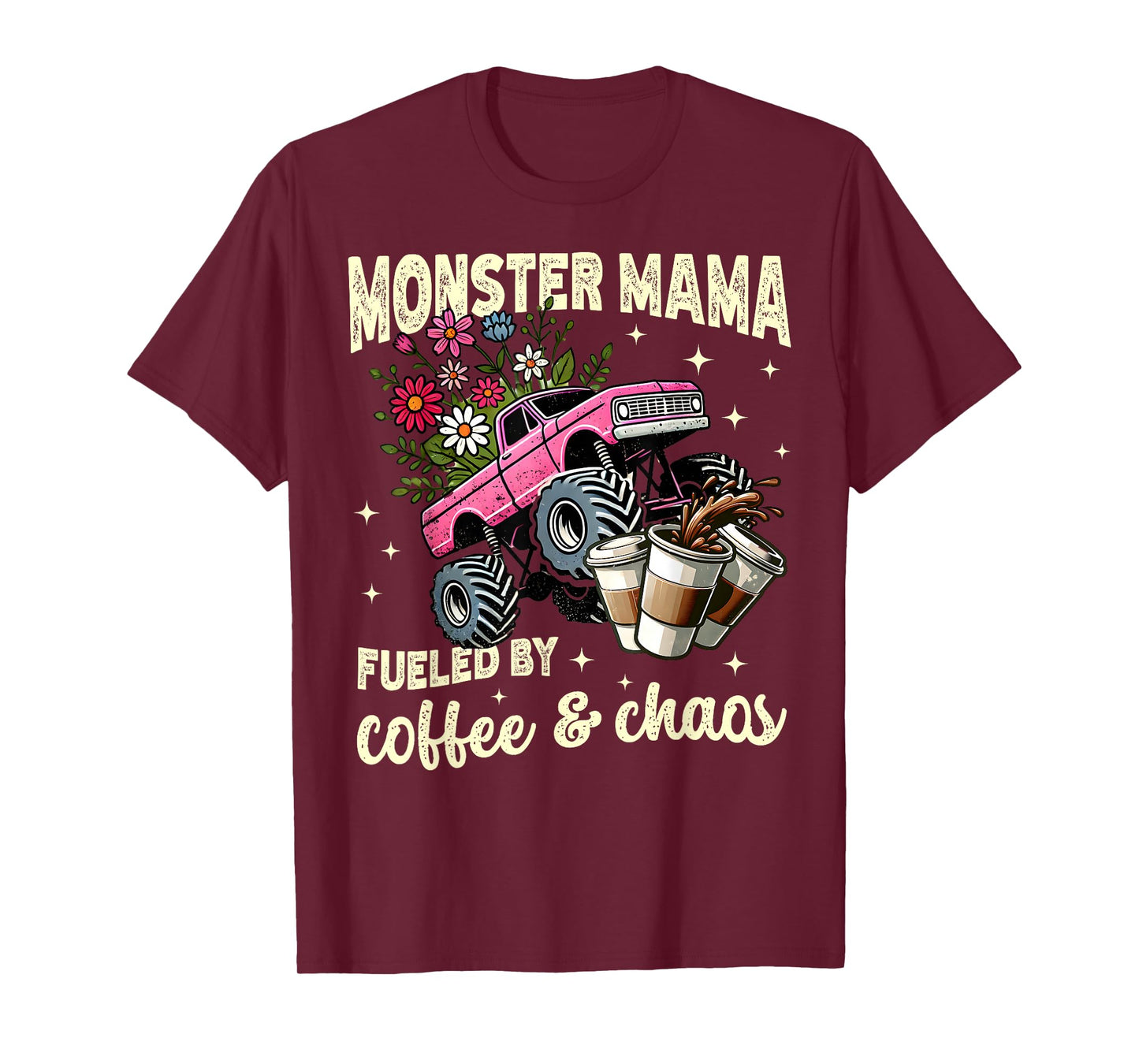 Monster Truck Mama Coffee Lover Funny Monster Truck Women's T-Shirt