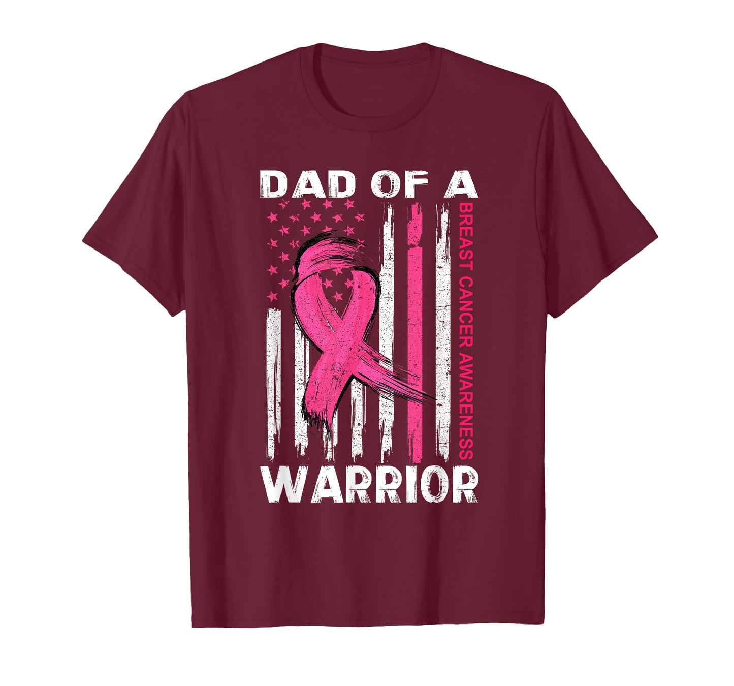 Dad Of A Warrior Breast Cancer Awareness Month Support Squad T-Shirt