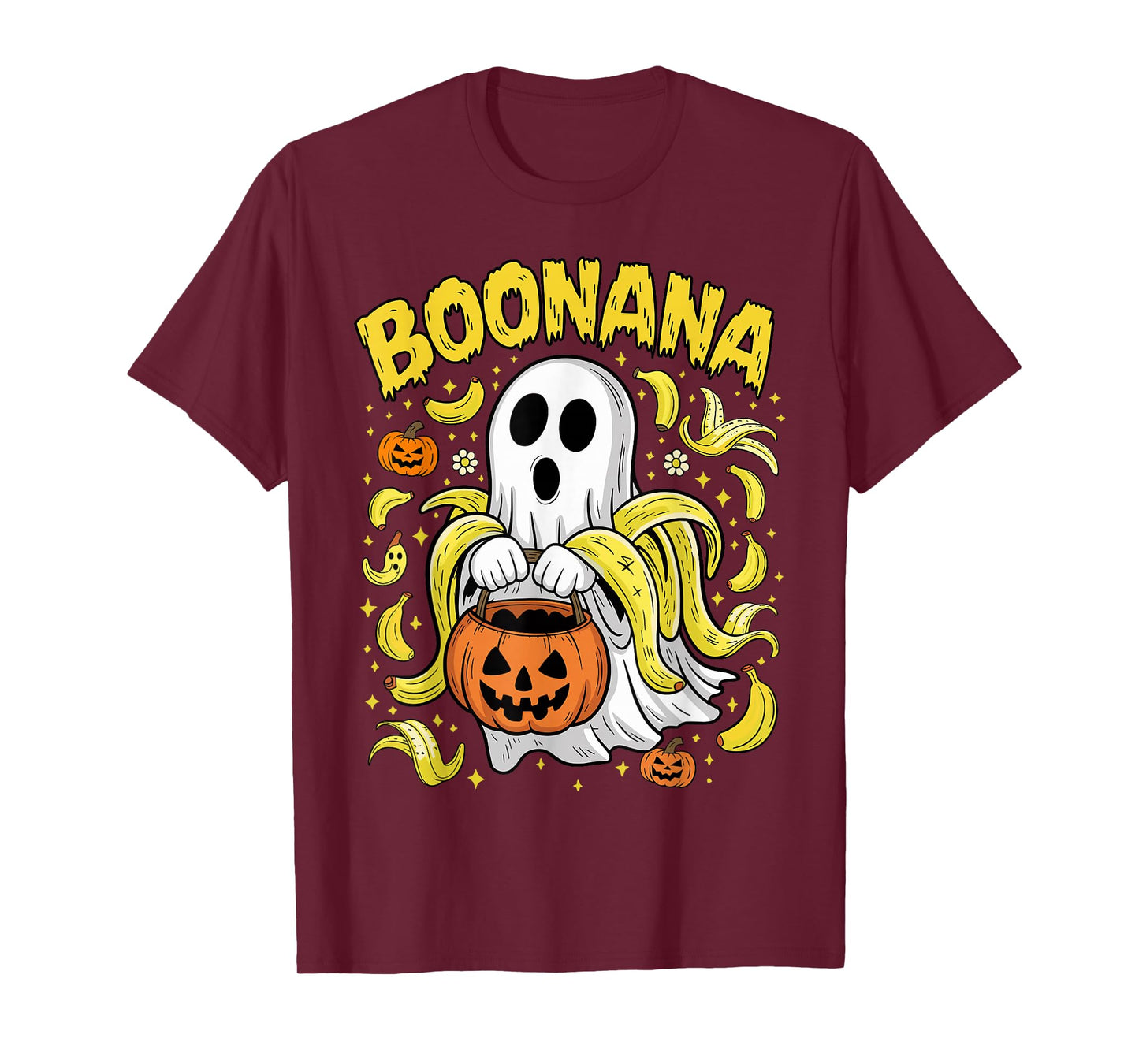 Boonana Cute Ghost Banana Ghost Food Halloween Costume T-Shirt