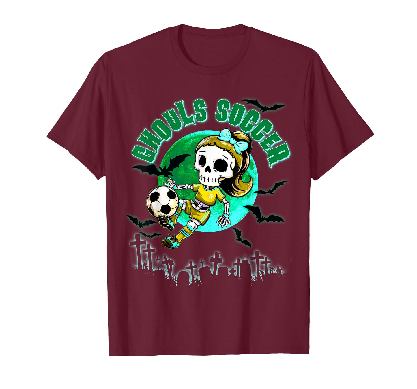 Soccer Ghoul Halloween for Girls & Teens October Spooky T-Shirt
