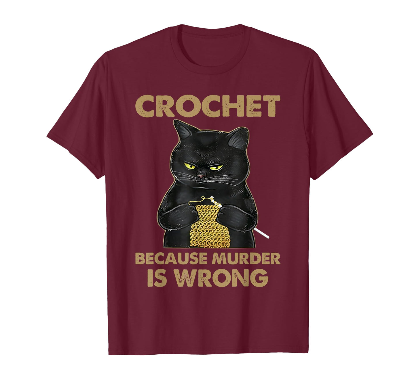 Funny Cat Cute Cat Crocheting Cat Lover Cat Owner Gifts T-Shirt