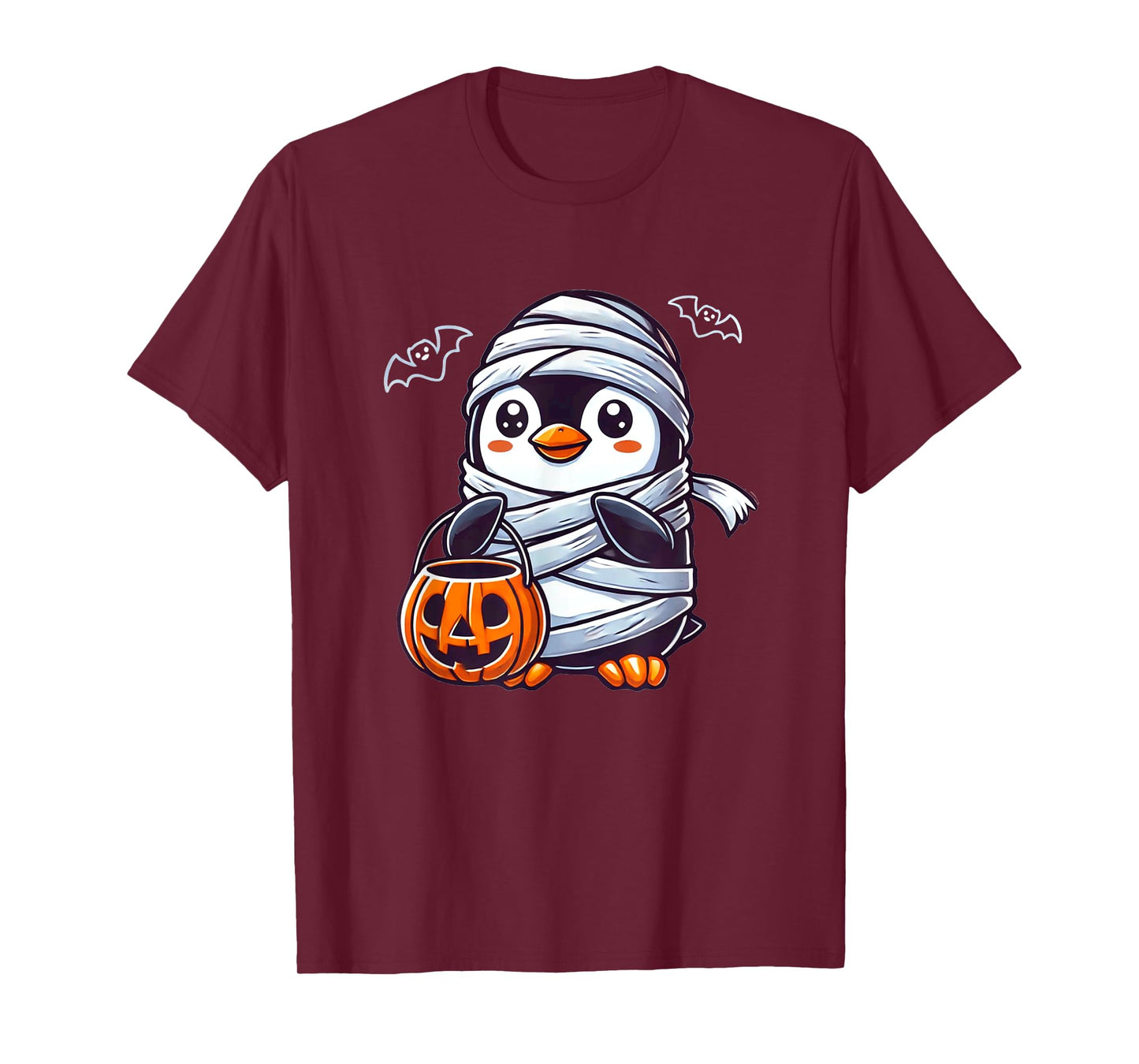 Penguin Halloween Mummy Kids Women Men Penguin T-Shirt