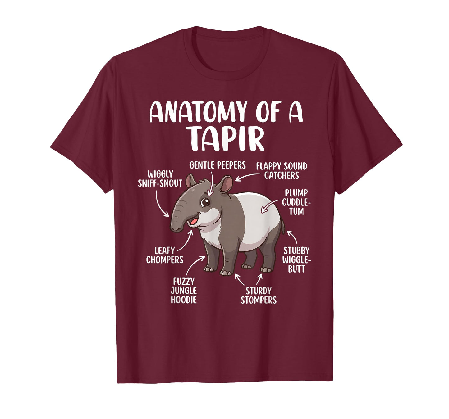 Anatomy of Tapir Funny Tapir Lover Costume T-Shirt